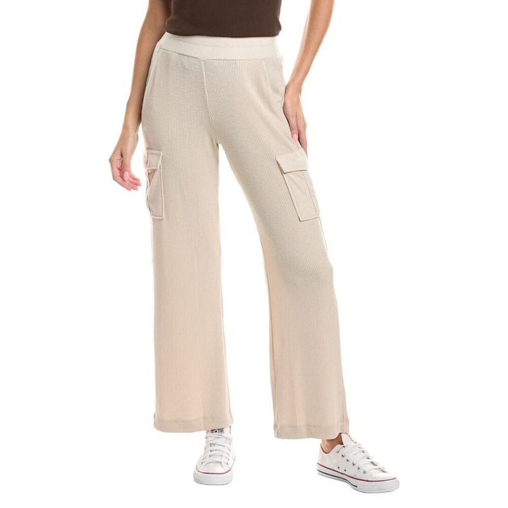 Michael Stars Womens  Avery Ribbed Cargo Pant, Gray